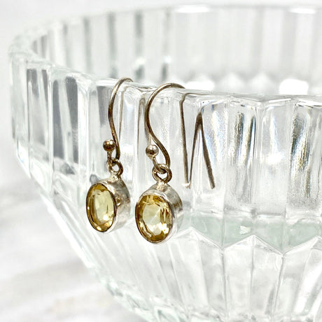 Citrine petite oval faceted earrings R2363-CTO - Nature's Magick