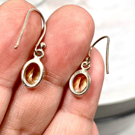 Citrine petite oval faceted earrings R2363-CTO - Nature's Magick