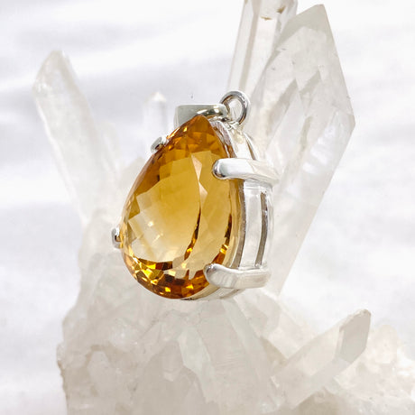 Citrine Teardrop Faceted Pendant KPGJ4789