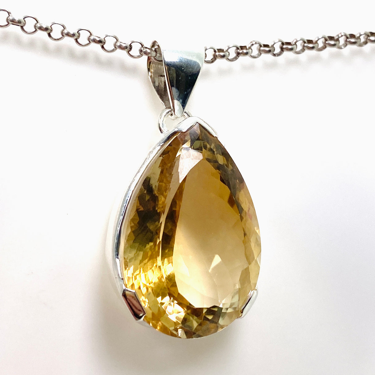 Citrine Teardrop Faceted Pendant KPGJ4790