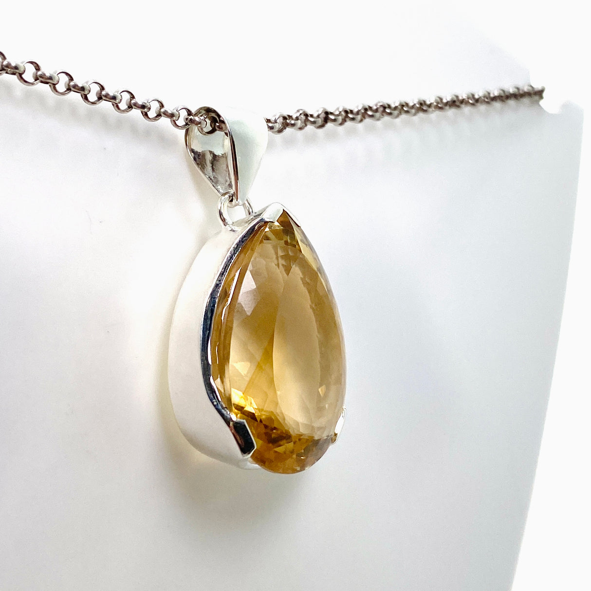 Citrine Teardrop Faceted Pendant KPGJ4790