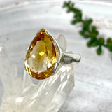 Citrine teardrop faceted ring s.8 KRGJ2675 - Nature's Magick