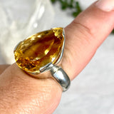 Citrine teardrop faceted ring s.8 KRGJ2675 - Nature's Magick