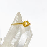 Citrine Trillion Faceted 2.5 micron Gold Plated Ring Size 6.5 PRGJ992