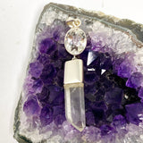 Clear Quartz and Faceted Clear Quartz Pendant BTP-95
