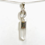 Clear Quartz and Faceted Clear Quartz Pendant BTP-95