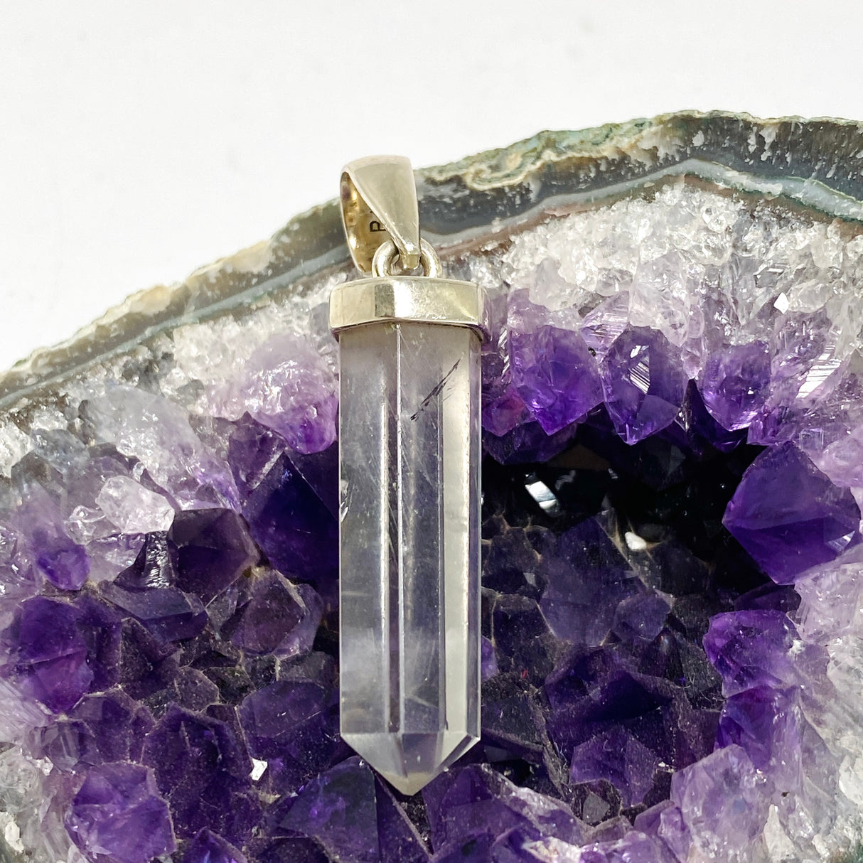 Clear Quartz Capped Point Pendant PPGJ1238