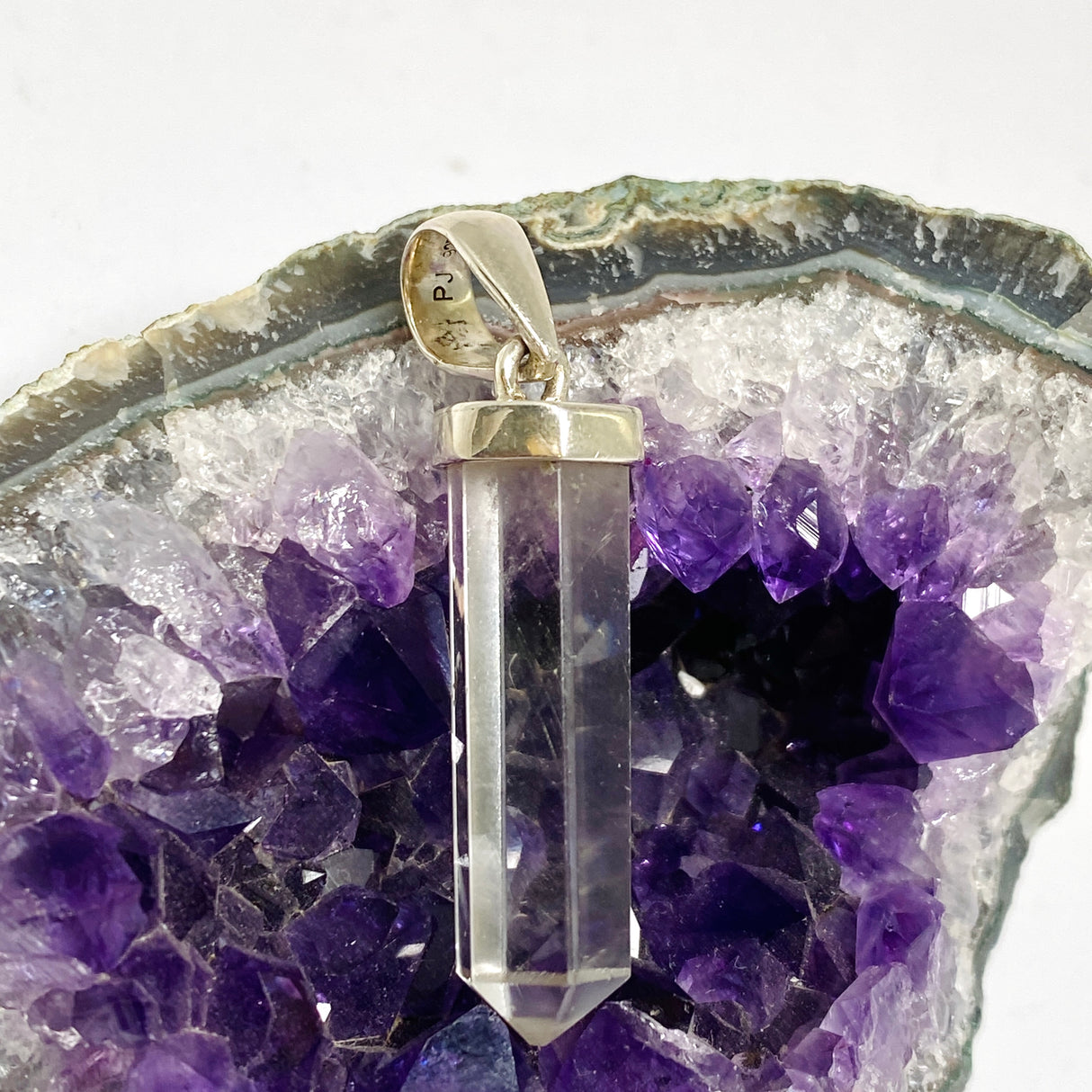 Clear Quartz Capped Point Pendant PPGJ1238