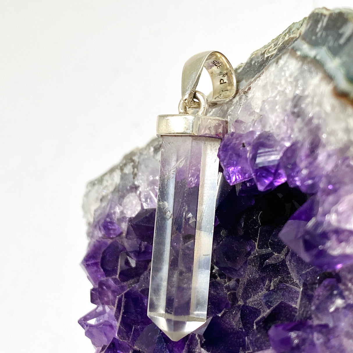 Clear Quartz Capped Point Pendant PPGJ1238