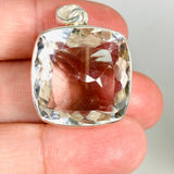 Clear Quartz faceted square pendant KPGJ3919 - Nature's Magick