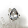 Clear Quartz Faceted Teardrop Ring in a Decorative Setting R3817 - Nature's Magick