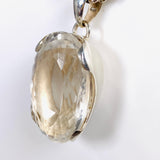 Clear Quartz oval faceted oval pendant KPGJ3916 - Nature's Magick