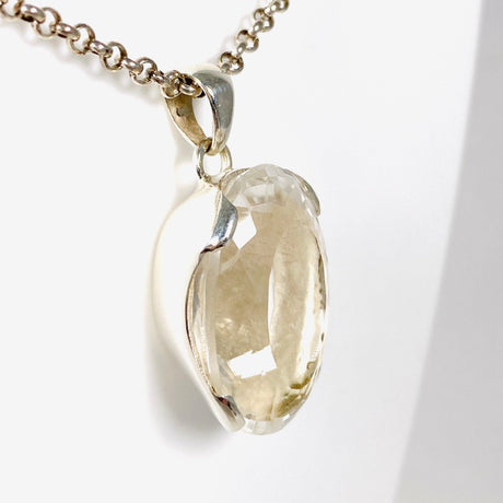 Clear Quartz oval faceted oval pendant KPGJ3916 - Nature's Magick