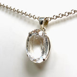 Clear Quartz Oval Faceted Pendant PPGJ1269