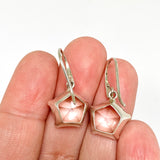 Clear Quartz Pentagon Faceted Star Earrings PEGJ397