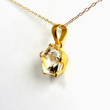 Clear Quartz Pentagon Faceted Star Gold Plated Pendant PPGJ1218