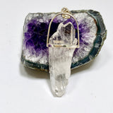 Clear Quartz Raw Crystal Pendant  PPGJ1279