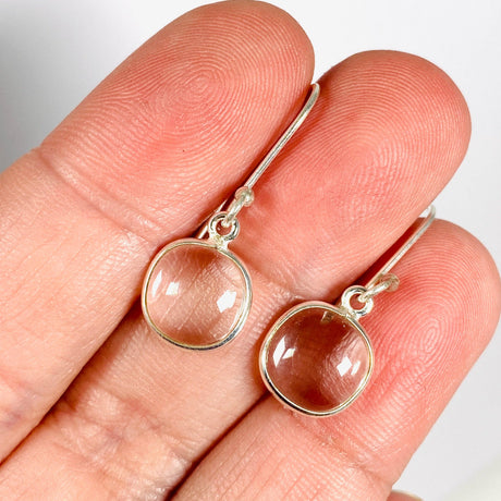 Clear Quartz round earrings KEGJ1372 - Nature's Magick