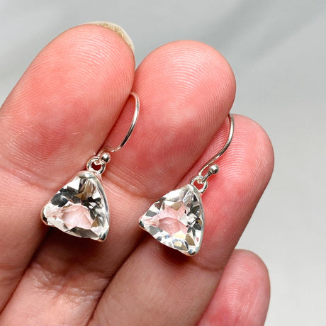Clear Quartz Trillion Earrings E2735-CQ - Nature's Magick