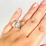 Clear Quartz trillion faceted ring s.11 KRGJ2937 - Nature's Magick