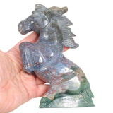 Colourful Moss Agate Horse MAH - Nature's Magick