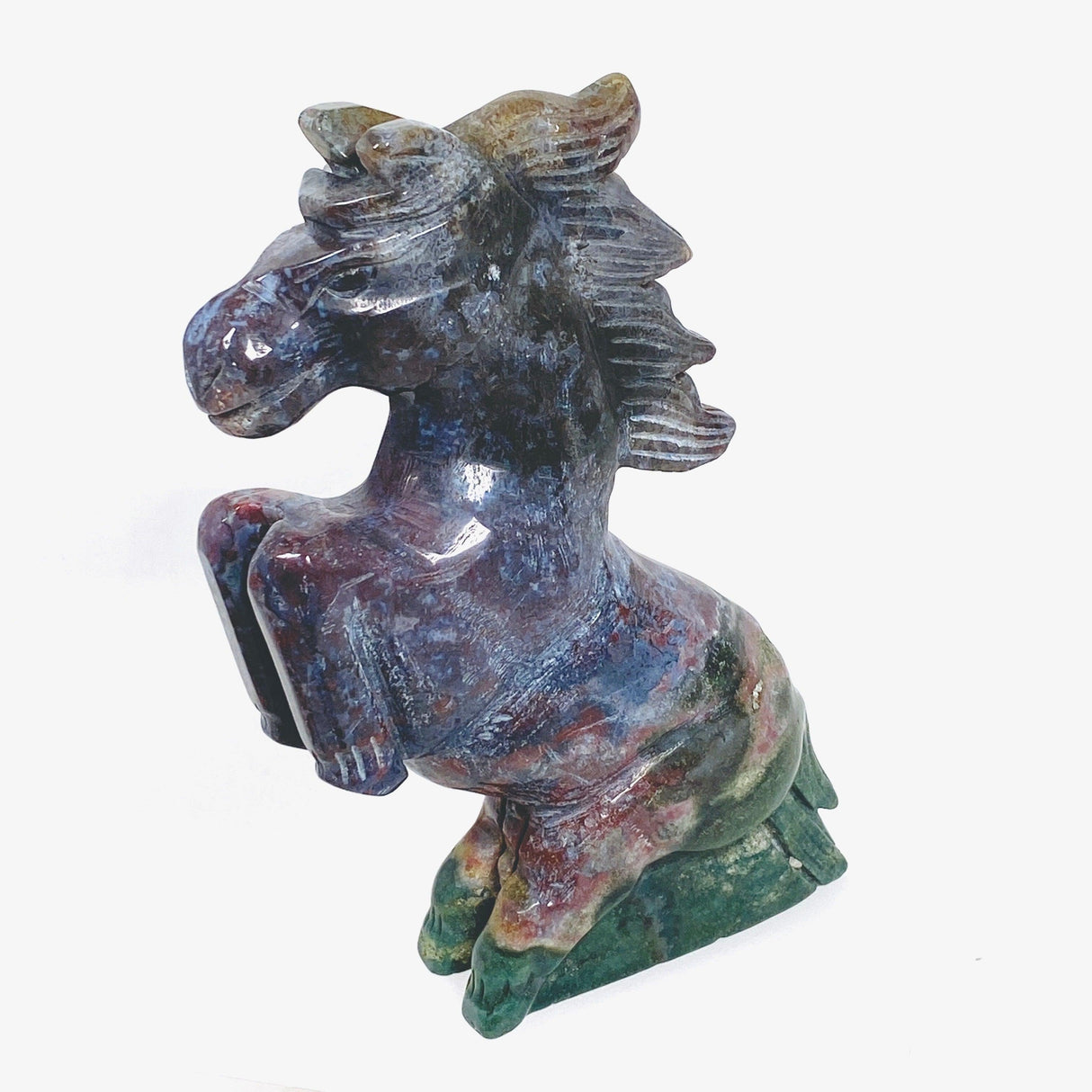 Colourful Moss Agate Horse MAH - Nature's Magick