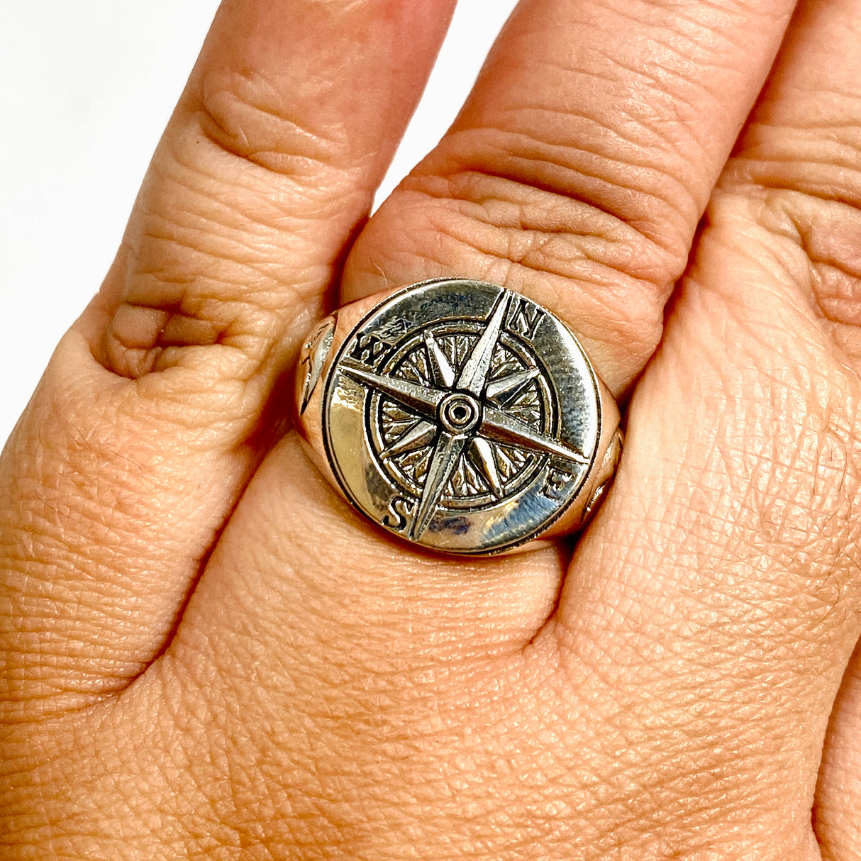 Compass Sterling Silver Ring RG948