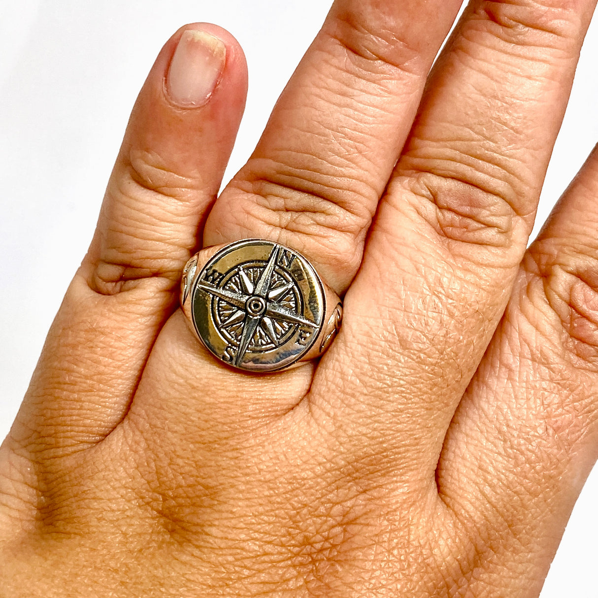 Compass Sterling Silver Ring RG948