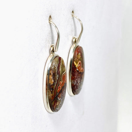 Crazy Lace Agate Oval Earrings PEGJ140 - Nature's Magick