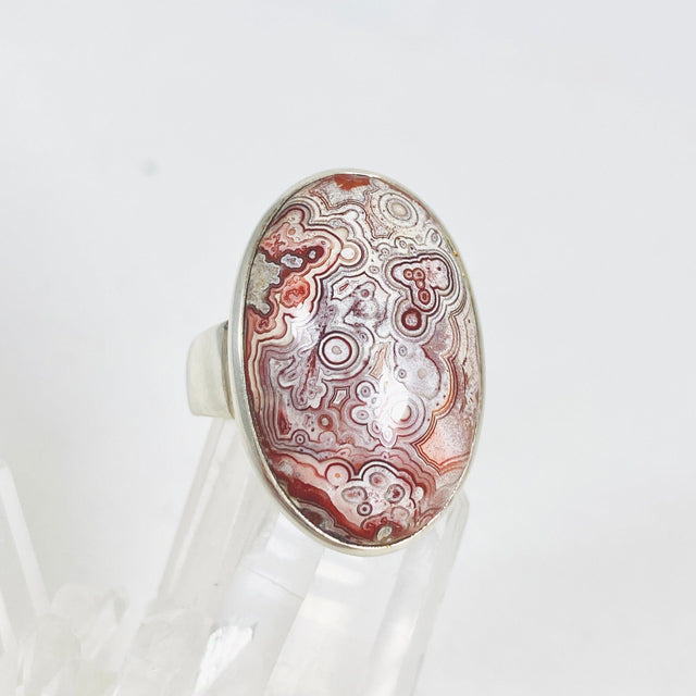 Crazy Lace Agate Oval Ring Size 8.5 PRGJ289 - Nature's Magick