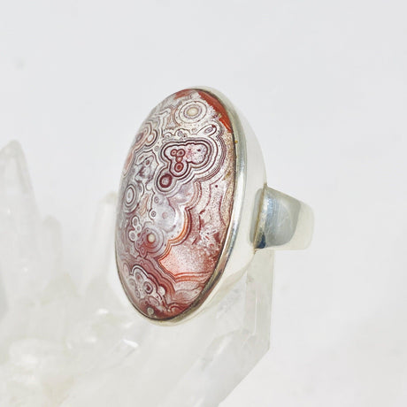 Crazy Lace Agate Oval Ring Size 8.5 PRGJ289 - Nature's Magick