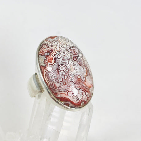 Crazy Lace Agate Oval Ring Size 8.5 PRGJ289 - Nature's Magick