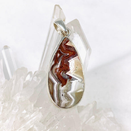 Crazy Lace Agate Teardrop Pendant PPGJ549 - Nature's Magick