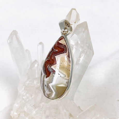 Crazy Lace Agate Teardrop Pendant PPGJ549 - Nature's Magick