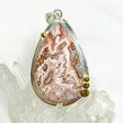 Crazy Lace Rosetta Stone Teardrop Pendant in a Decorative Setting KPGJ4452 - Nature's Magick