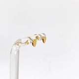 Cubic Zirconia Gold Plated Heart Stud Earrings SE1063-YG