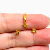 Cubic Zirconia Gold Plated Star Necklace and Earring Set SET195