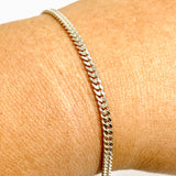 Curb Chain Sterling Silver Bracelet 3mm