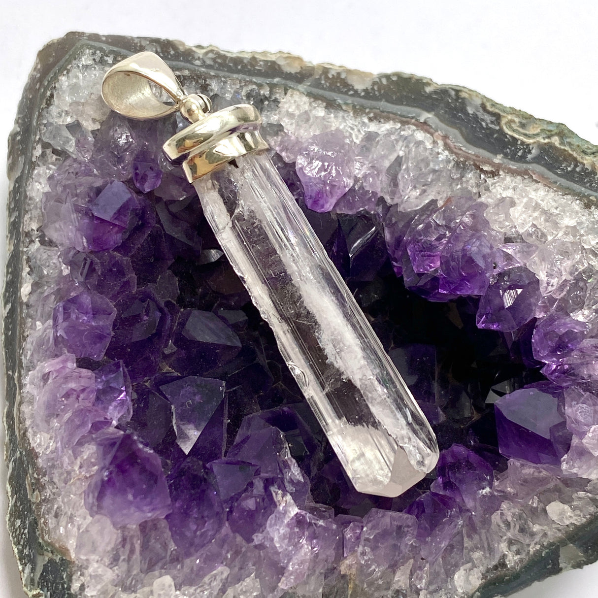 Danburite Raw Crystal Pendant GPJ11