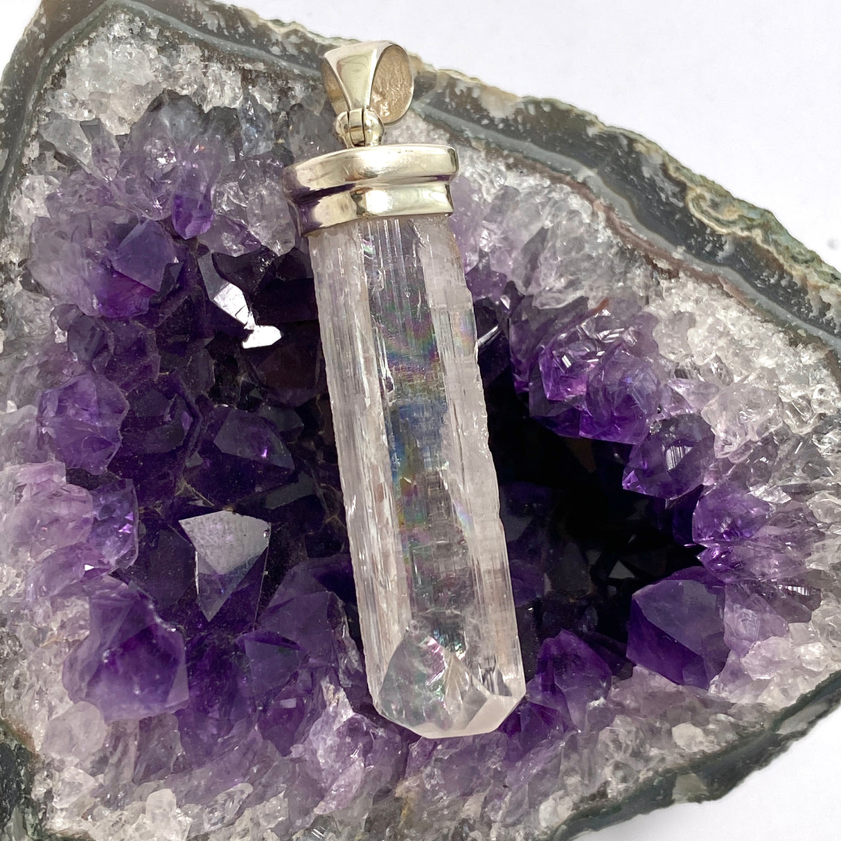 Danburite Raw Crystal Pendant GPJ11