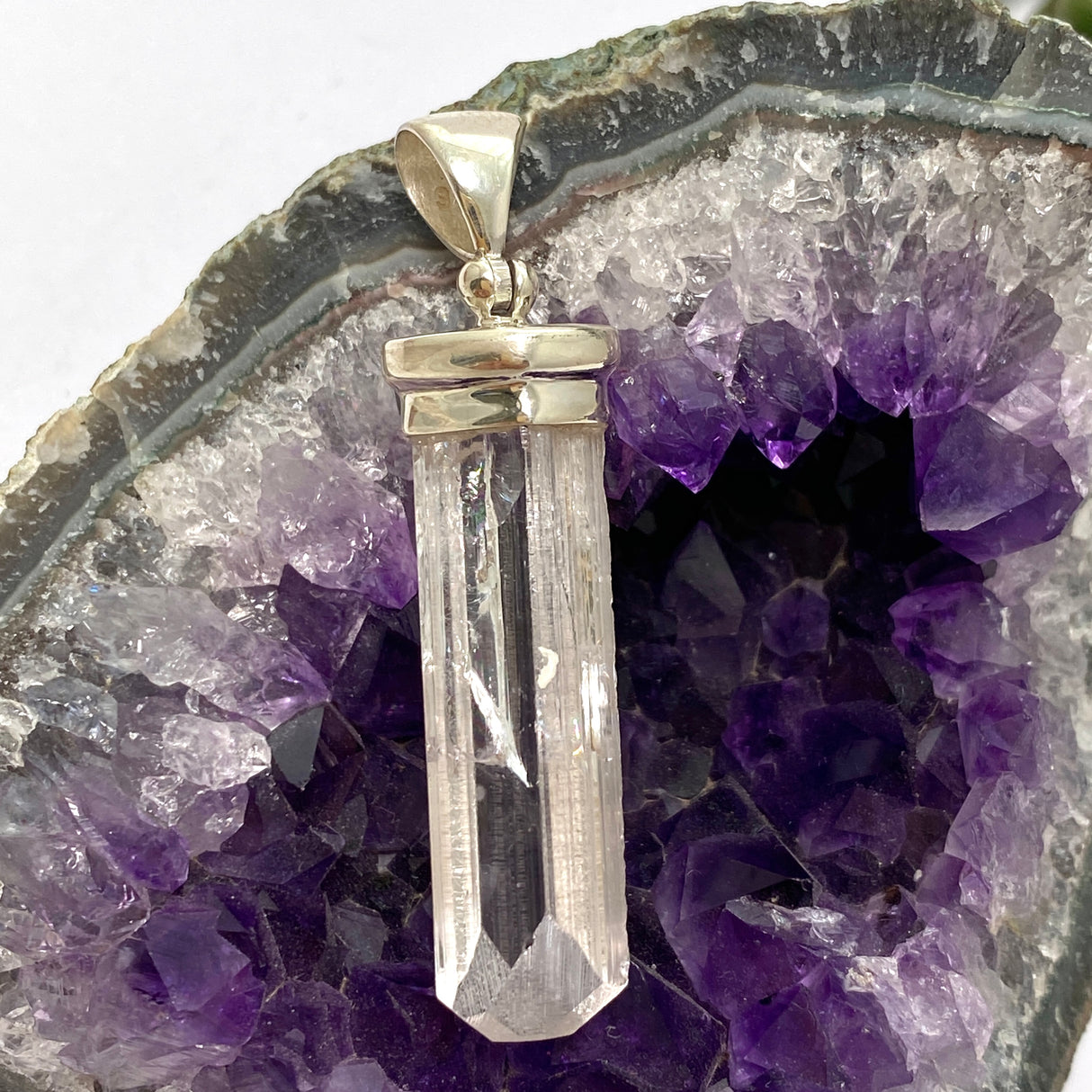 Danburite Raw Crystal Pendant GPJ13