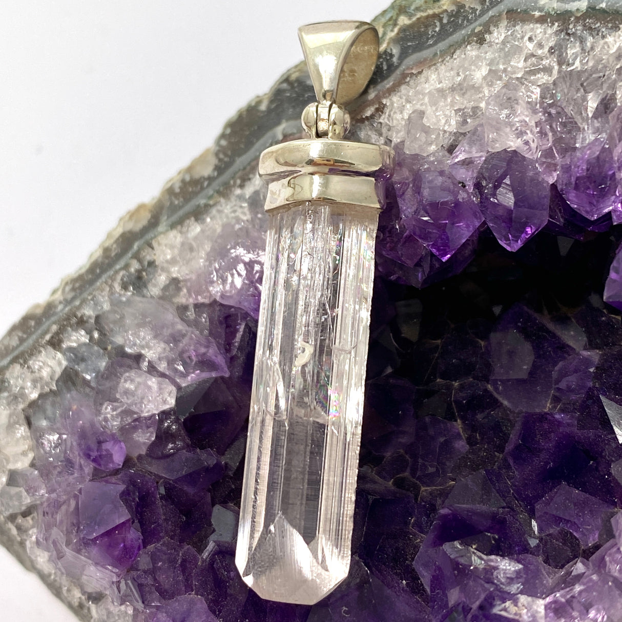 Danburite Raw Crystal Pendant GPJ13