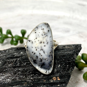 Dendritic Opal freeform ring s.11 KRGJ2303 - Nature's Magick