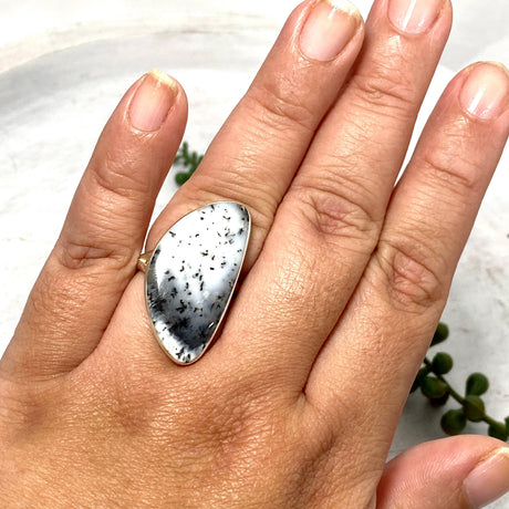 Dendritic Opal freeform ring s.11 KRGJ2303 - Nature's Magick