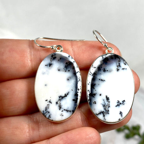 Dendritic Opal large oval earrings KEGJ1284 - Nature's Magick