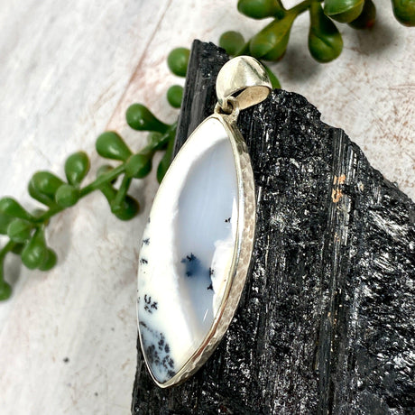 Dendritic Opal marquise pendant KPGJ3016 - Nature's Magick