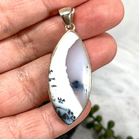 Dendritic Opal marquise pendant KPGJ3016 - Nature's Magick