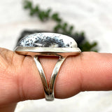 Dendritic Opal oval cabochon ring with split band s.6 KRGJ1715 - Nature's Magick