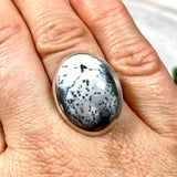 Dendritic Opal oval cabochon ring with split band s.6 KRGJ1715 - Nature's Magick