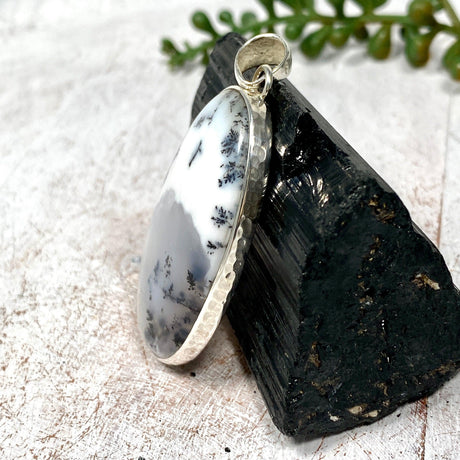 Dendritic Opal oval pendant KPGJ3556 - Nature's Magick